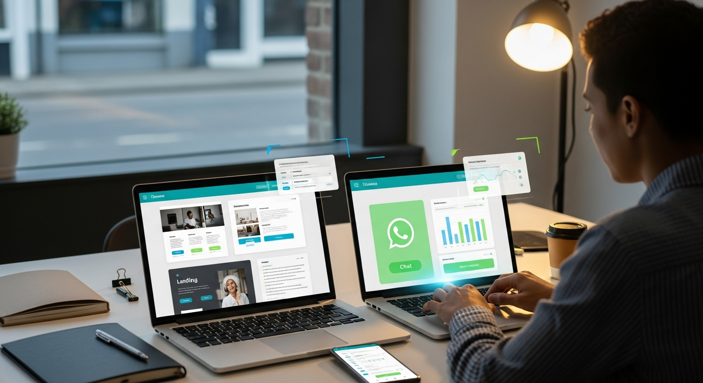 Casos práticos de sites com IA para pequenos negócios