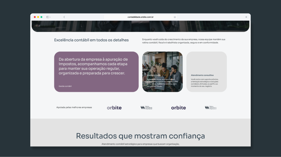 Veja uma demonstração ao vivo do template preparado para este segmento.